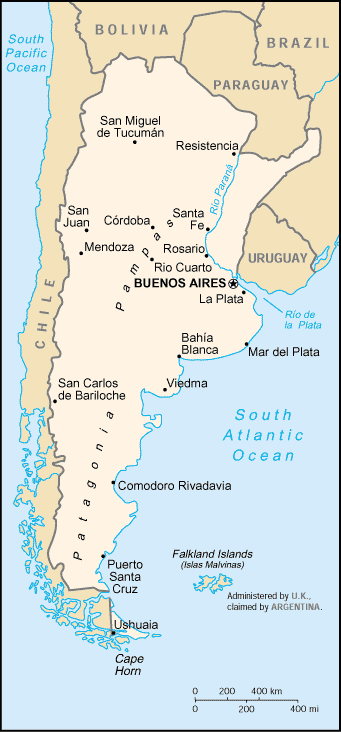 blank map of south america. Map of South America • Blank