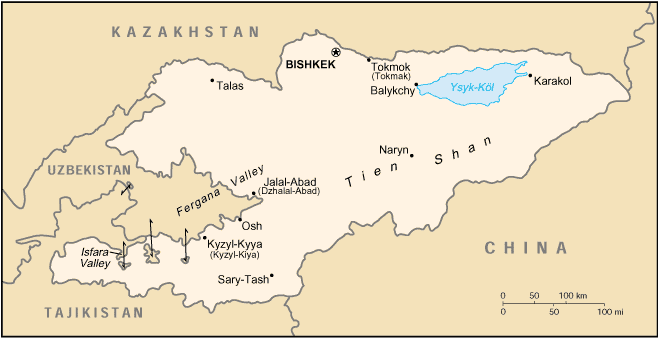 outline map of kyrgyzstan. Map of Asia • Blank Outline