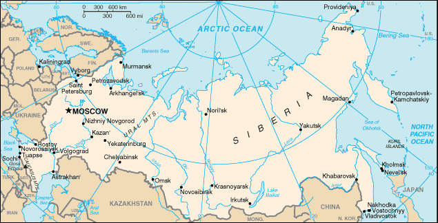 Map of Asia • Blank Outline