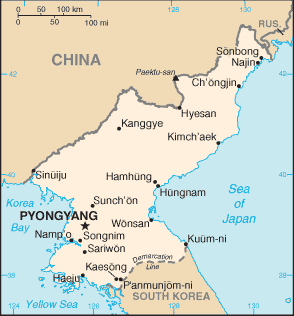 korea map outline