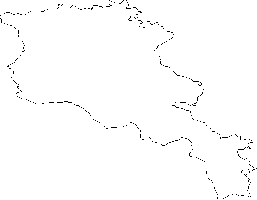 Blank Outline Map of Armenia