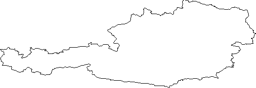 Blank Outline Map of Austria