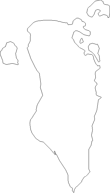 world map blank outline. Blank Outline Map of Bahrain