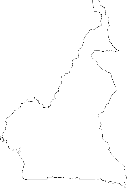 Blank Outline Map of Cameroon