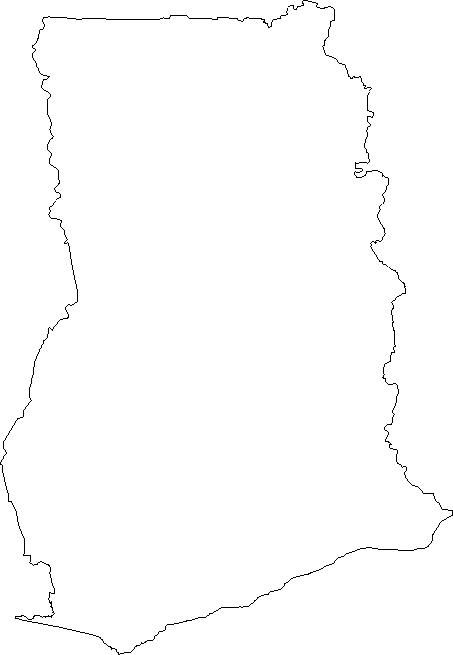 Map Of Ghana With Regions. Detailed Map of Ghana