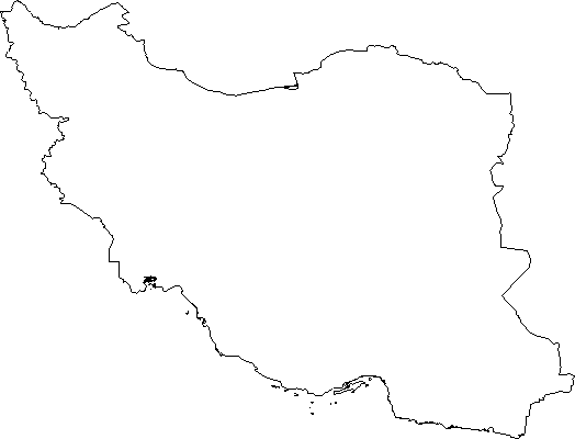Blank Outline Map of Iran