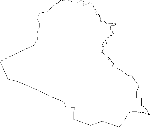 Blank Outline Map of Iraq