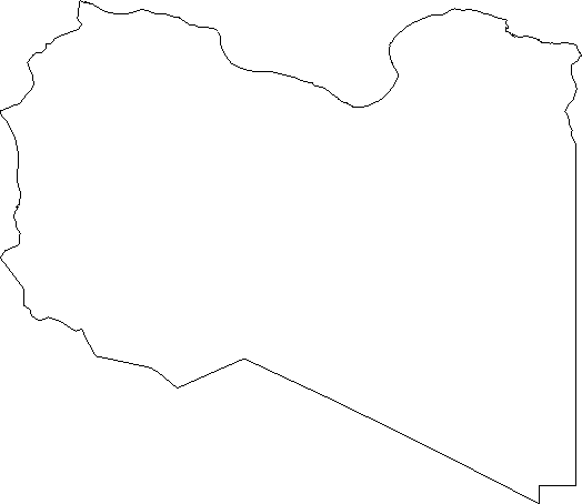 Blank Outline Map of Libya