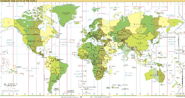 World Time Zone Map