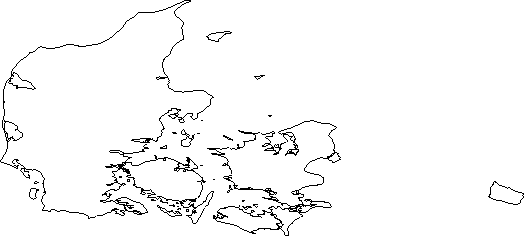 Blank Outline Map of Denmark