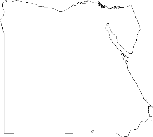 Blank Outline Map of Egypt