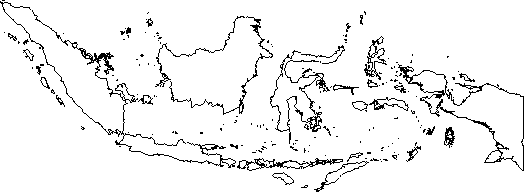 Blank Outline Map of Indonesia