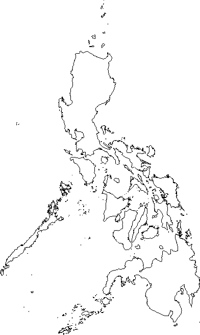 Blank Outline Map of Philippines