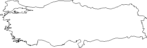 Blank Outline Map of Turkey