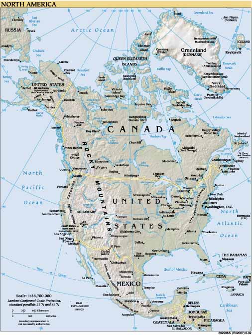 Map of North America