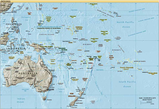 Map of Oceania